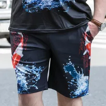 Новые мужские пляжные шорты с принтом Карп лето раздел удобные дышащие повседневные мужские Ботфорты размер шнуровкой пять баллов укороченные штаны