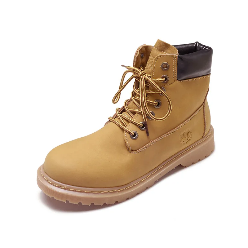 

2018 autumn Europe and the United States large size front with soft bottom fashion wild casual women's boots orange 1121