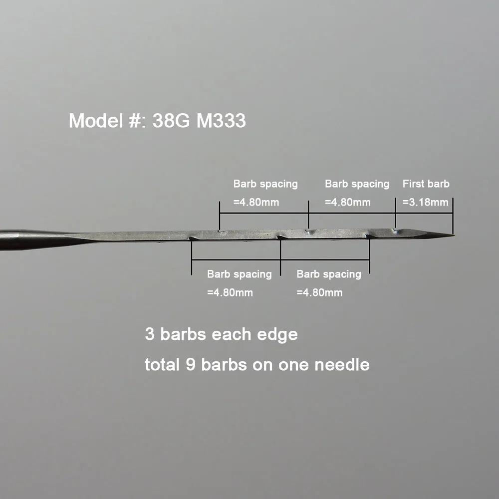 400 шт./лот, 38 г M333 тирангулярная игла для валяния, 15*18*38*3 M333, мериносовая шерсть волокна ровинг игла, Нетканые иглы, Калибр 38