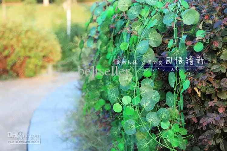  Length of 250 cm Artificial Silk begonia Simulation Climbing Vines Green Leaf Ivy Rattan for Home Decor Bar Restaurant Decoration