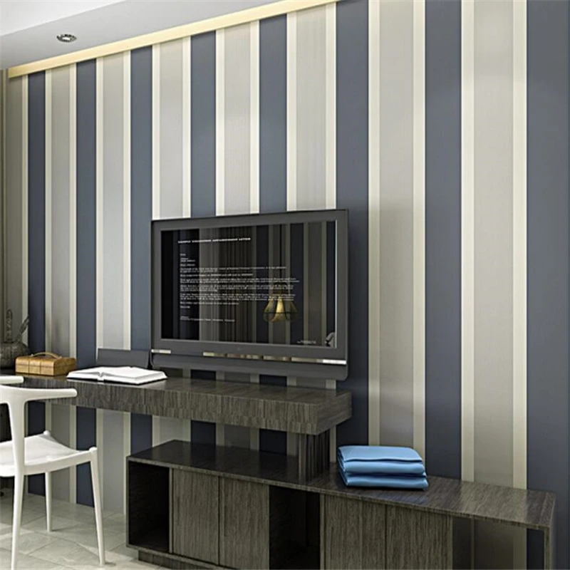 Beibehang Modern fashion simple 3d wallpaper living room bedroom TV background wide striped wallpaper roll wallpaper for wall 3d Beibehang Modern fashion simple 3d wallpaper living room bedroom TV background wide striped wallpaper roll wallpaper for wall 3d