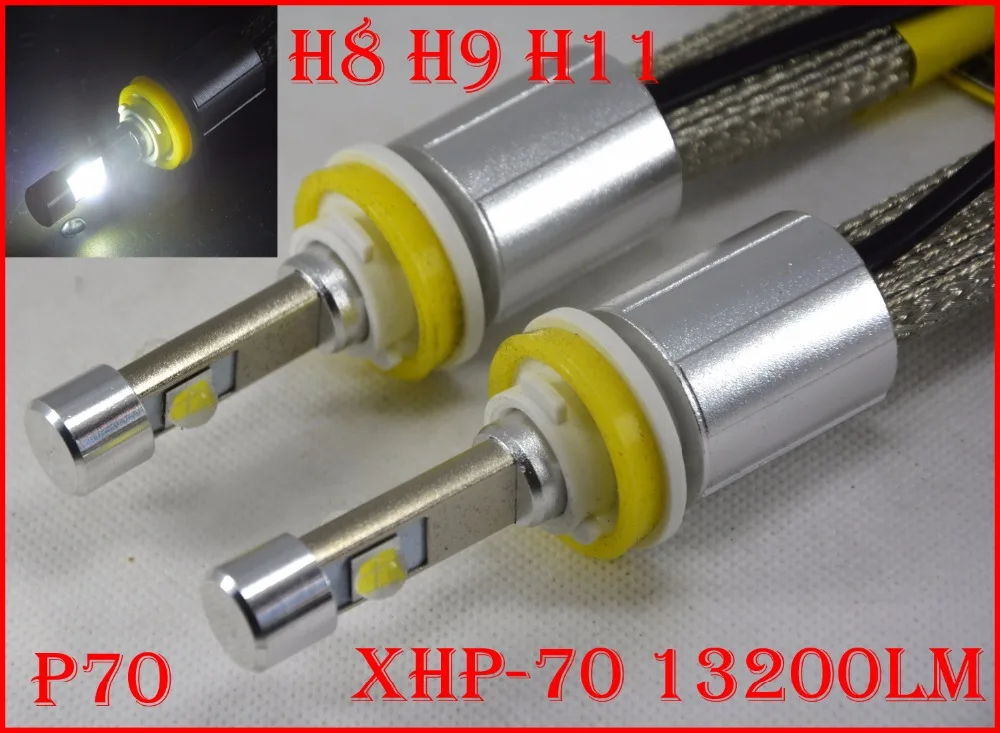 Новинка 2016 1 комплект H8 / H9 H11 P70 Cre 6600LM 110 Вт светодиодный фар для автомобиля