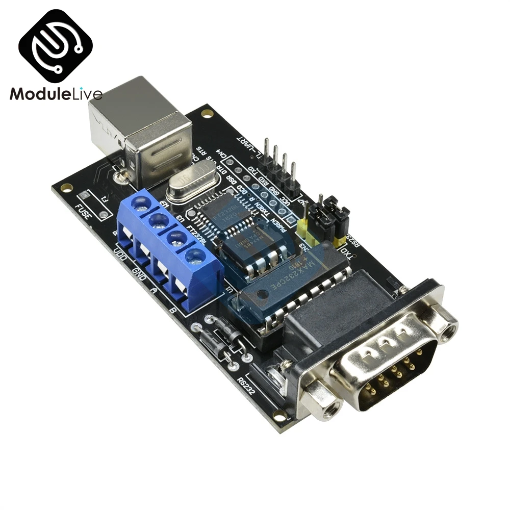 Стандартный USB для последовательного RS232 ttl UART RS485 MAX485 MAX232 DB9 адаптер FTDI FT232BM/BL модуль для Arduino Поддержка Win7/XP