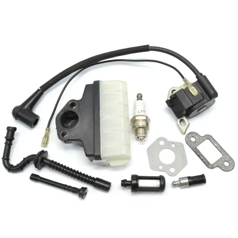 Chainsaw Parts Ignition Coil Air Fuel Oil Filter Hose Gasket Set Spark