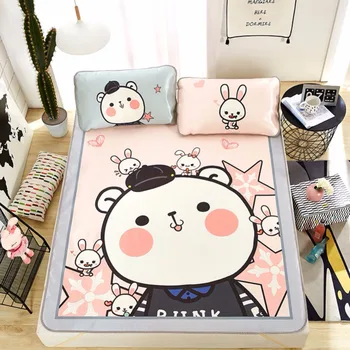 

Home Decor Summer Rattan Mat Gird Fitted Sheet Set Coffee Summer Cool Mat Queen King Size Fitted Sheet Cool Mattress Cover