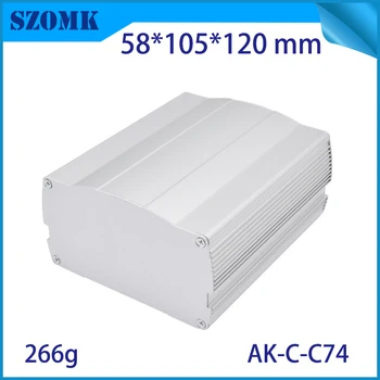 

4 pcs, 58*105*120mm szomk anodizing aluminum enclosure extrusion box pcb junction box aluminum amplifier enclosure case