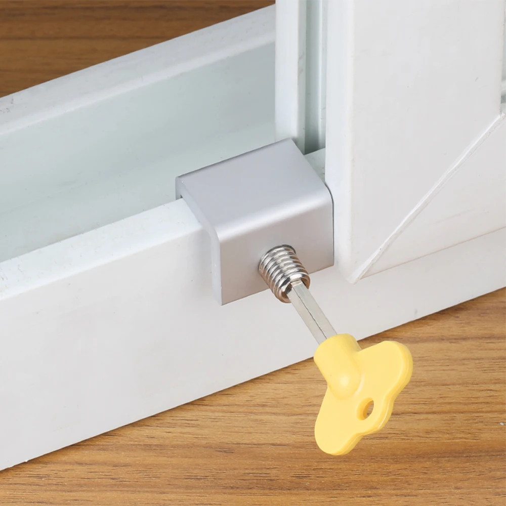 NICEYARD Window Sliding Stopper For Children Security Safety Key Lock Door Cable Limit Aluminum Restrictor | Обустройство дома