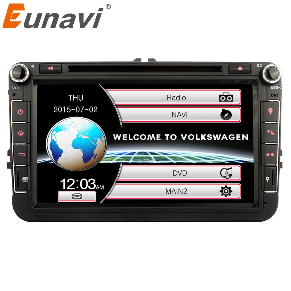 Автомобильный DVD плеер Eunavi 2Din 8 дюймов GPS навигация для VW Passat CC Polo GOLF 5 6 Touran EOS T5 Sharan