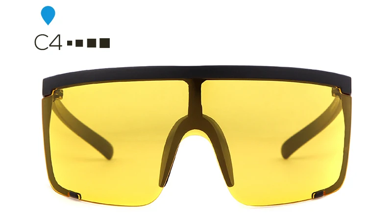 SORVINO дизайнерские негабаритные солнцезащитные очки с козырьком, солнцезащитные очки для женщин и мужчин, Брендовые очки с капюшоном, большой плоский верх, 90 s, маска, солнцезащитные очки, оттенки, SP144 - Цвет линз: C4