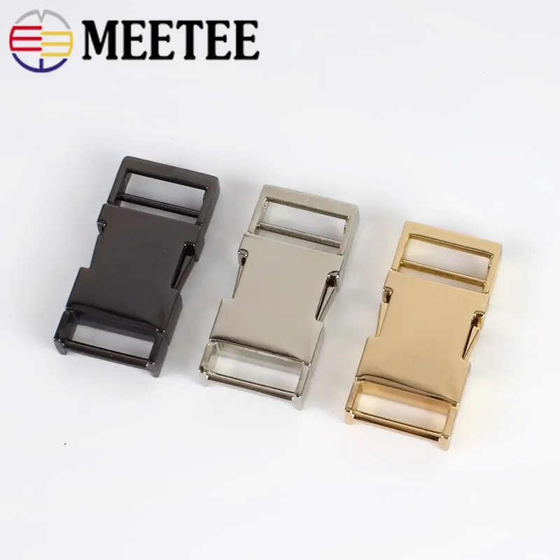 

4pcs Meetee 14mm Metal Side Release Paracord Buckle Small Dog Cat Collar Clips for Strap Collar Webbing Outdoor Bag Parts Access