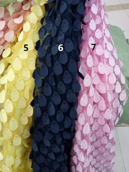 

Embroidered Net Fabric with beads With super Quality David-10740 African Tulle Lace Fabric For party Dress