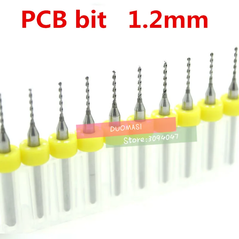 

Free shipping 10pcs 1.2 mm PCB mini drill Bit tungsten steel carbide for print circuit board cnc drill Bits Machine