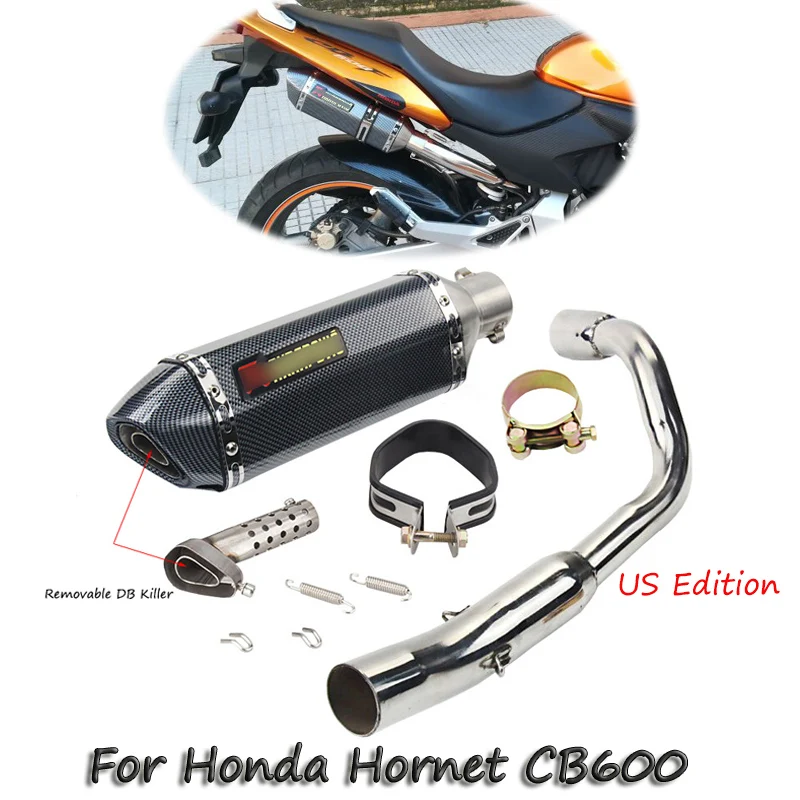 Глушитель выхлопной трубы Hornet CB600 CB600F выхлопная труба средней связи с дБ