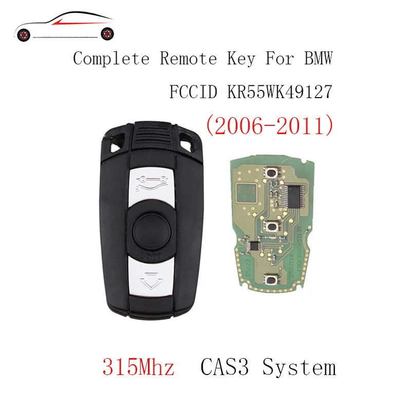 

GORBIN 315Mhz Car Remote Key DIY For BMW 3 Series 323 325 328 330 i xi Ci 2006-2011 For BMW CAS3 1/3/5/7 Series KR55WK49127 Key