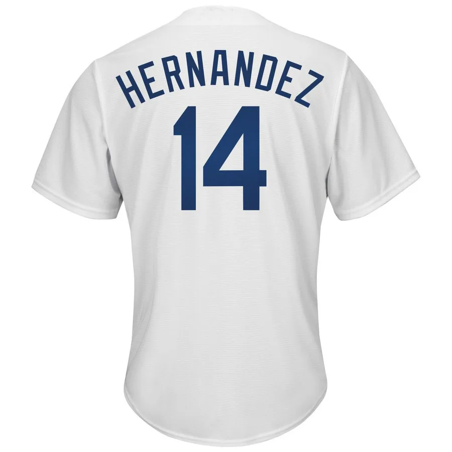 

Mens Los Angeles 14 Enrique Hernandez (Blue White Gray) Cool Player baseball Jersey
