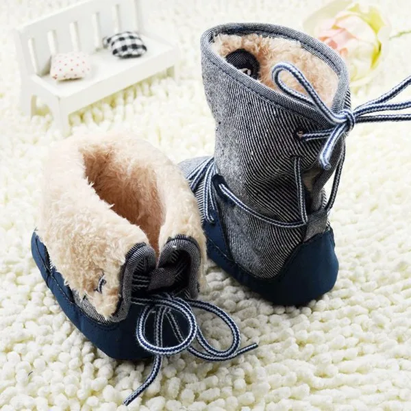 0-18 месяцев, зимние Утепленные ботинки для маленьких мальчиков, обувь на мягкой подошве со шнуровкой, детская обувь для малышей, зимняя Нескользящая повседневная обувь