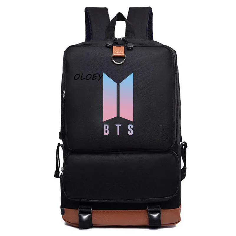 

Korea BTS Backpack Bangtan Boys Students Teenager School Bookbag Large Capacity Travel Bag Laptop Bag Fot Army Fanclub!