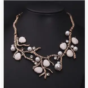 

High Quality European Pop JC Vintage Jewelry Pearl Statement Necklace 2015 Chokers Necklaces & Pendants Wholesale