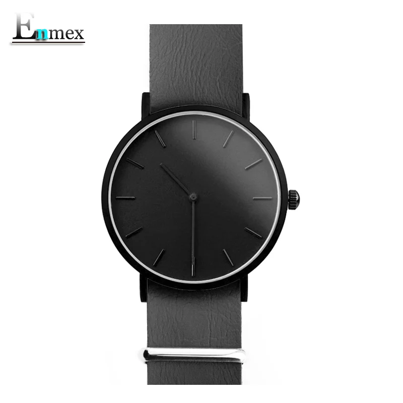 

men gift Enmex brief design removable strap two hands Ultrathin watch simple and temperament Nordic fashion quartz watches