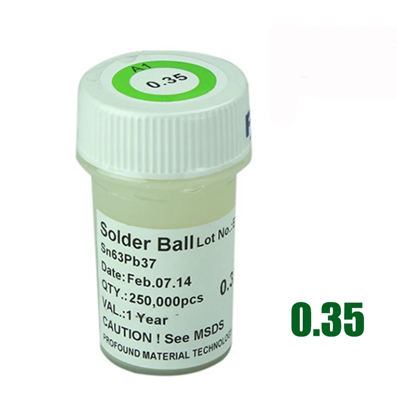 PMTC 250k 0.35mm Lead Solder Balls Chip Set IC Soldering Balls for BGA