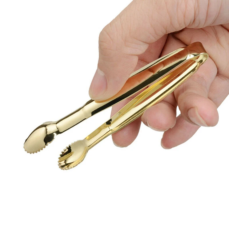 

Small Safe Stainless Steel Food Tongs Kitchen Tool Anti Heat Bread Sugar Clip Pastry Clamp Barbecue Kitchen Tongs