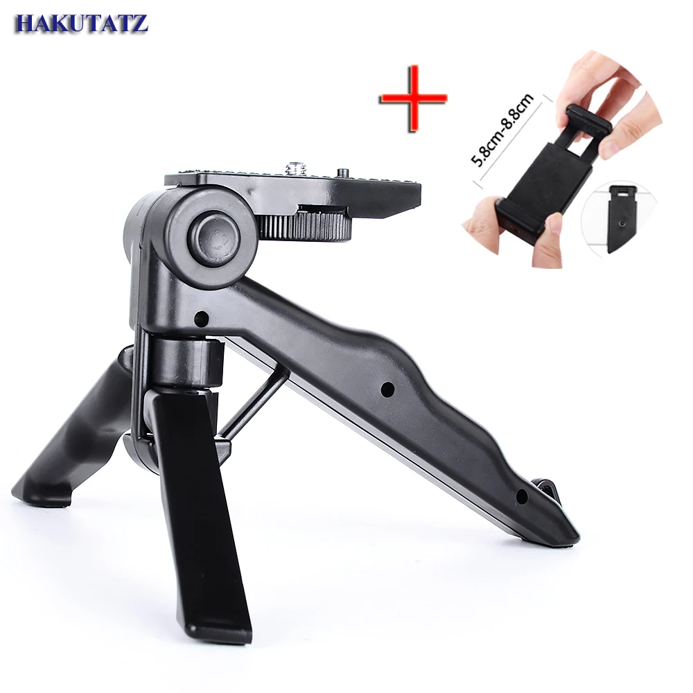 

Universal Mini Tripod 75" Rotation Desktop & Handle Stabilizer For Mobile Phone Camera With Cell Phone Holder Tripods Stand