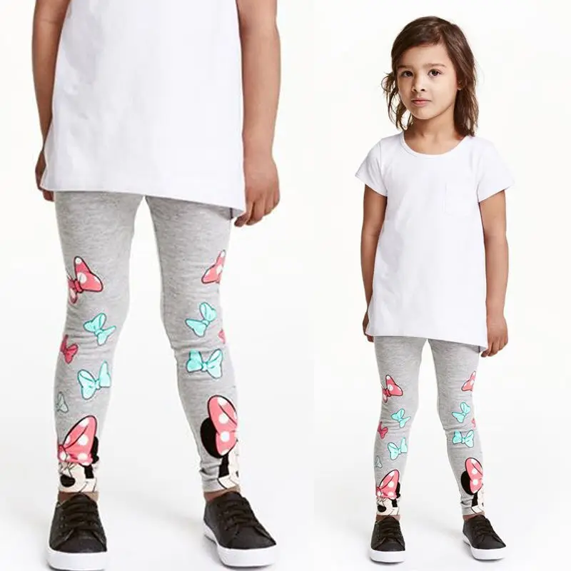 Детские леггинсы для девочек на весну-осень, штаны с рисунком, детские штаны с эластичной резинкой на талии, детские леггинсы, штаны для девочек