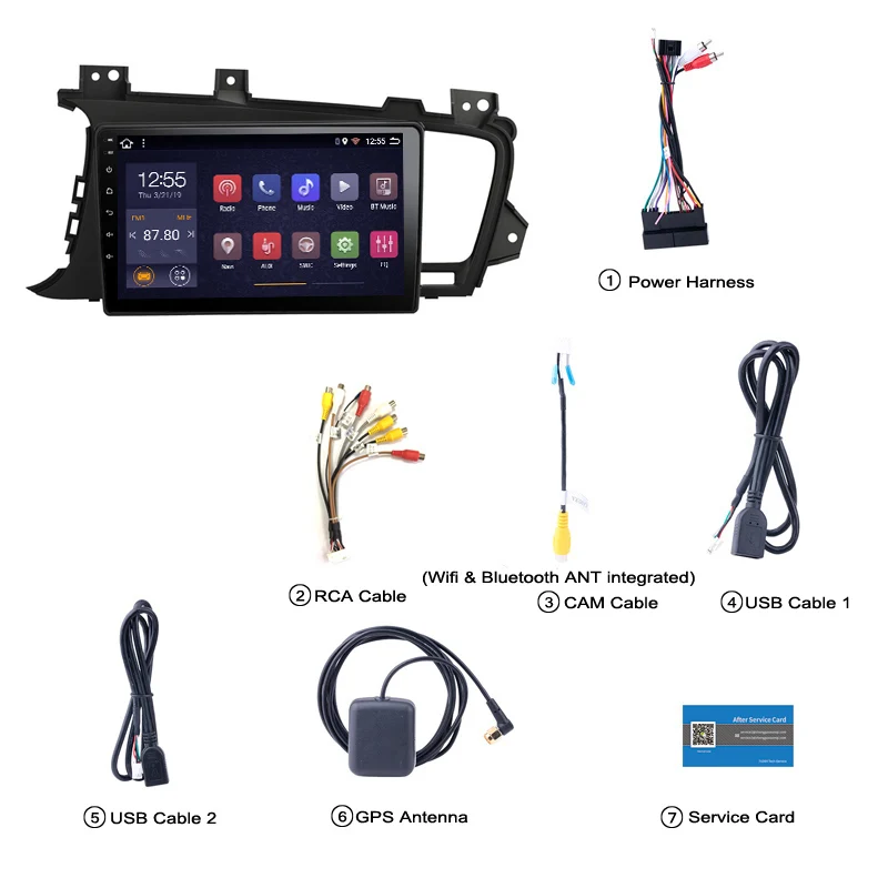 Excellent 2G RAM 32G ROM 9 Inch Android 8.1 Car Video player for Kia K5 2011-2015 Auto radio GPS navigation 5