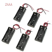 2x1,5 V AAA держатель батареи Коробка для хранения провода черный пластик