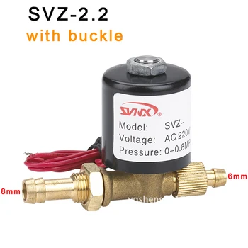 

Brass 6mm 8mm Connector 2 Way Welding Machines Solenoid Valve DC 24V AC36V AC220V 0-0.8Mpa Locked with buckle SVZ-2.2