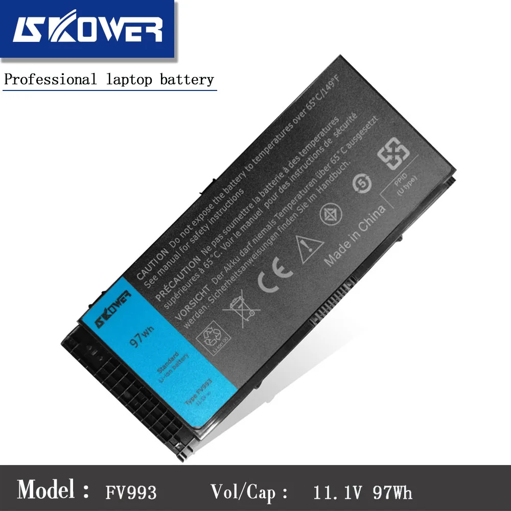 

SKOWER 11.1V 97Wh 9 Cell FV993 Battery For DELL Precision M6600 M6700 M6800 M4800 M4600 M4700 FJJ4W PG6RC R7PND OTN1K5