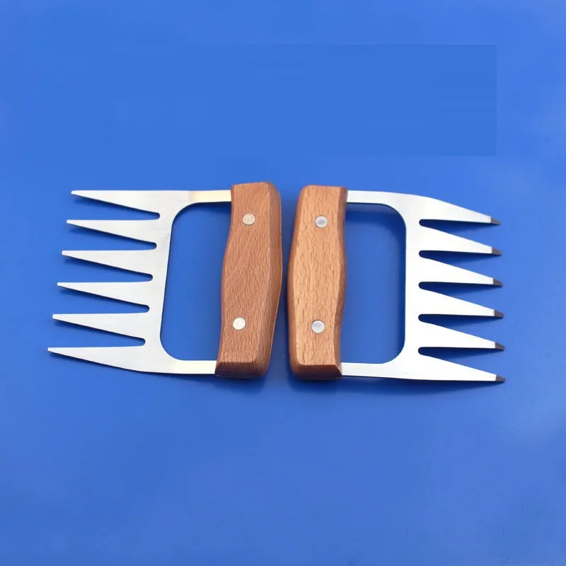

2PCs/Set Stainless Steel New Bear Claws Barbecue Fork Meat Divided Tearing Flesh Food Grade Beef BBQ Set Barbecue Kitchen Tools