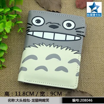 

Anime My Neighbor Totoro Gray PU Purse/Penny Wallet with Button Type B