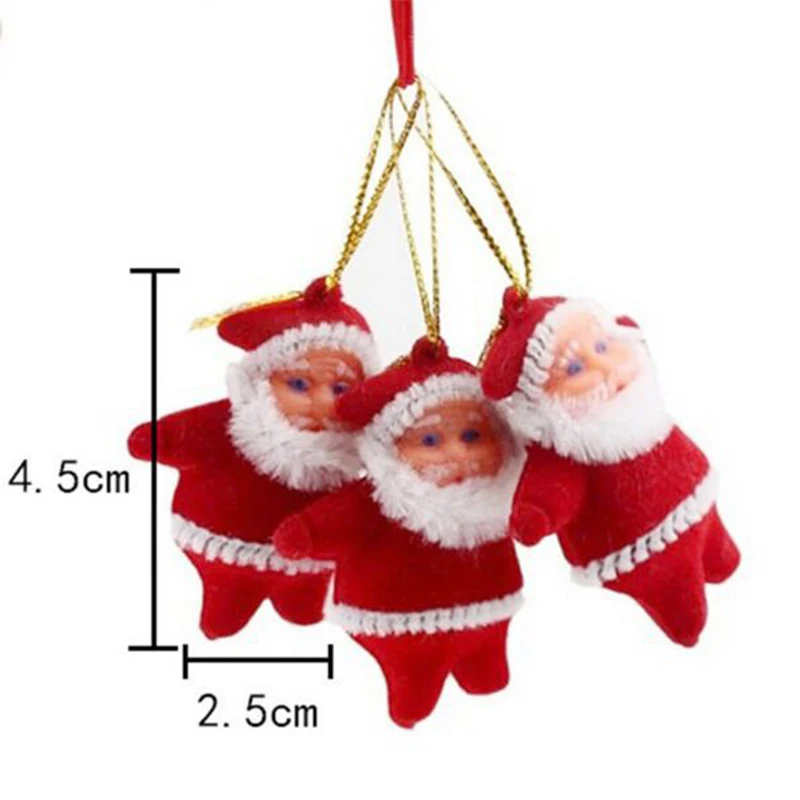 1pc Cute Christmas Tree Decoration Pendant Mini Santa Clause Doll Hanging Ornaments Christmas Decor for Home Party New Year Gift3