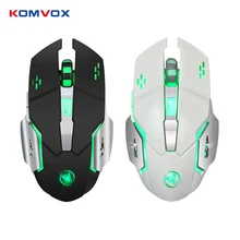 2,4G 2400 Точек на дюйм Беспроводной игровая клавиатура эргономичная мышь Оптический Мышь с светодиодный 7 клавиш встроенный перезарядки Батарея для портативных ПК компьютер