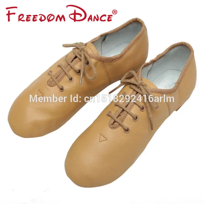 Quality Genuine Leather Jazz Dance Shoes Lace Up Dancing Practice Shoe Hiphop Shoe Sport