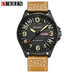CURREN 8269 для мужчин мужские наручные часы лучший бренд класса люкс спортивный мужской часы кожа армии Военная Униформа s наручные часы Relojes