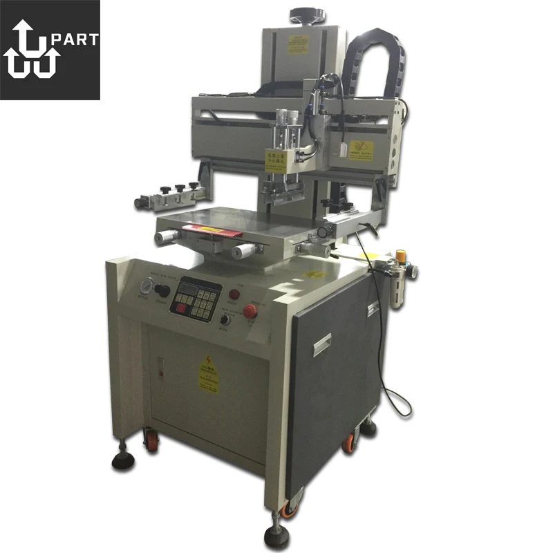 semi automatic flat bed silk screen printer, screen printer machine for