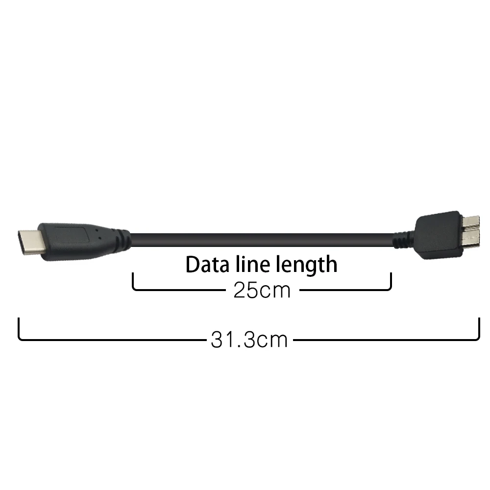 DANSPEED папа-папа M/M USB 2,0 Micro BM к USB 3,1 type C кабель для зарядки и передачи данных длина кабеля 25 см