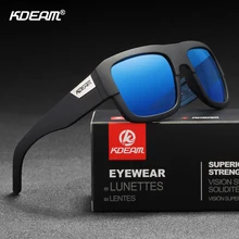 KDEAM всемирно известный дизайнер поляризованные солнцезащитные очки мужские долговечные Винтажные Солнцезащитные очки водительские mujer оттенки металлические шарниры CE