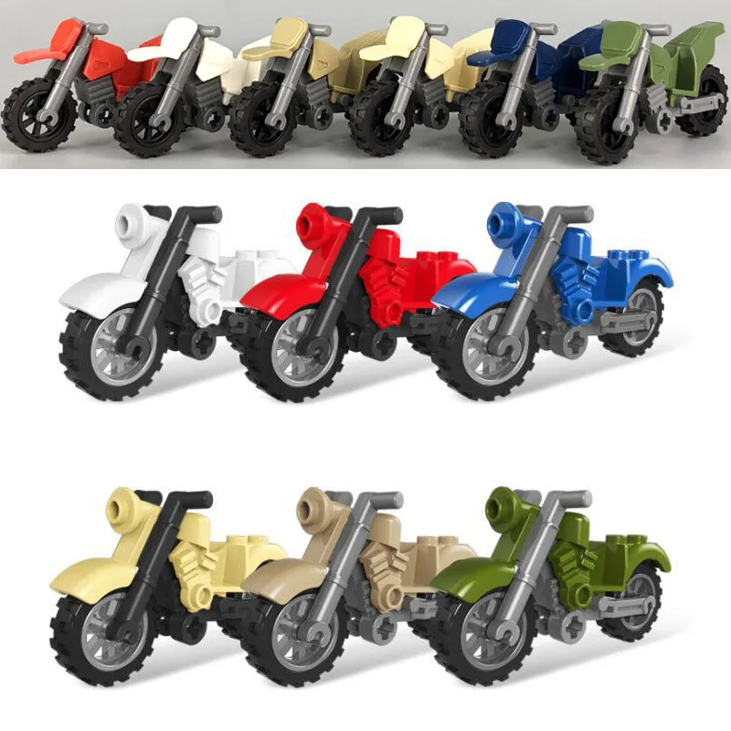 

City Motorcycle Building Blocks Series Military motorcycle MOC Friends building blocks Brick Compatible Legoing DIY Toy For Kids