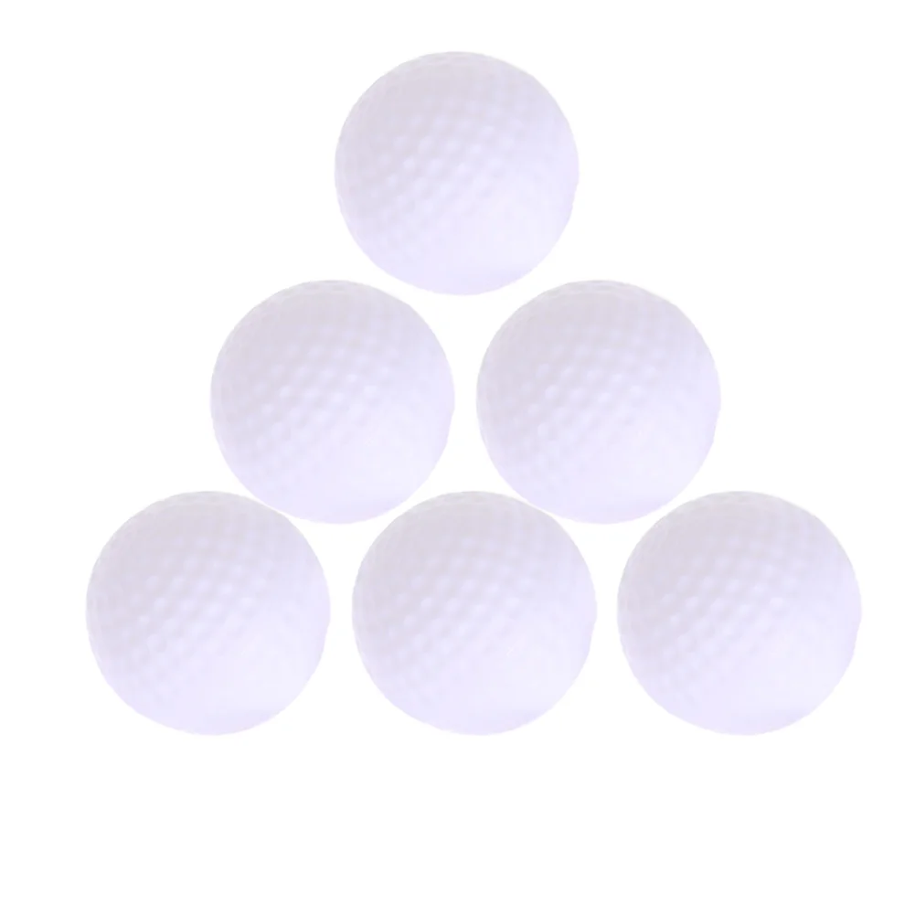 6 قطعة/الوحدة ممارسة كرات الغولف البلاستيك الجوف خارج الرياضة تدريب التنس الأبيض جولة كرات الغولف الاكسسوارات الساخن بيع