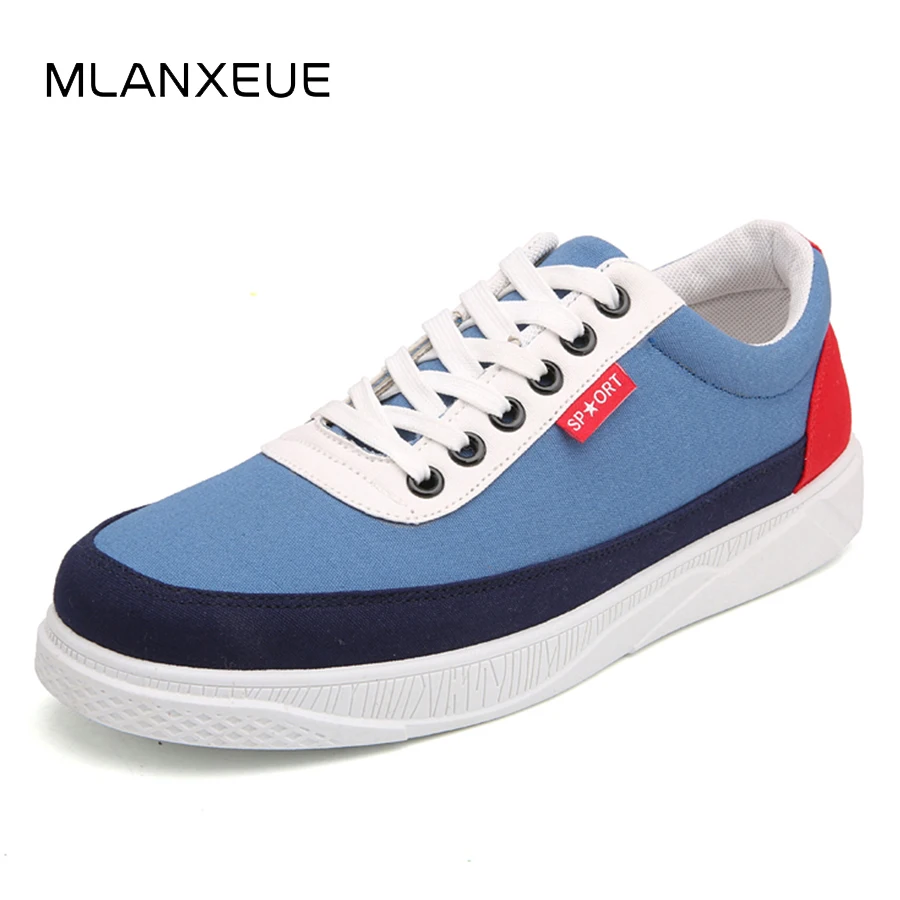 

MLANXEUE Fashion Autumn Mix Color Students Canvas Shoes Men Non-slip Espadrilles Rubber Sole Solid Color Men Shoes Chaussures