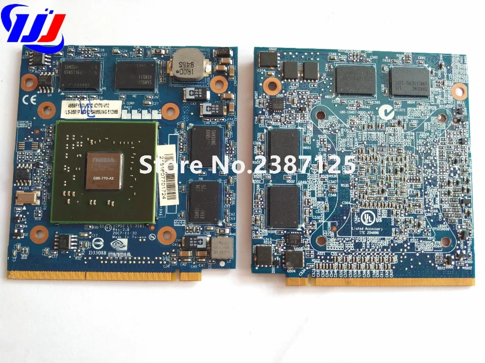 FOR Acer Aspire 5920G 5520 5920 nVidia GeForce VG.8PS06.001 8600 8600M GS G86 770 A2 MXM II DDR2