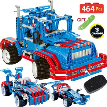 

464PCS Technik RC Car Radio Remote Control Blocks Kit Technic Trucks Vehicles Farm Tractor DIY Bricks Toys For Boys