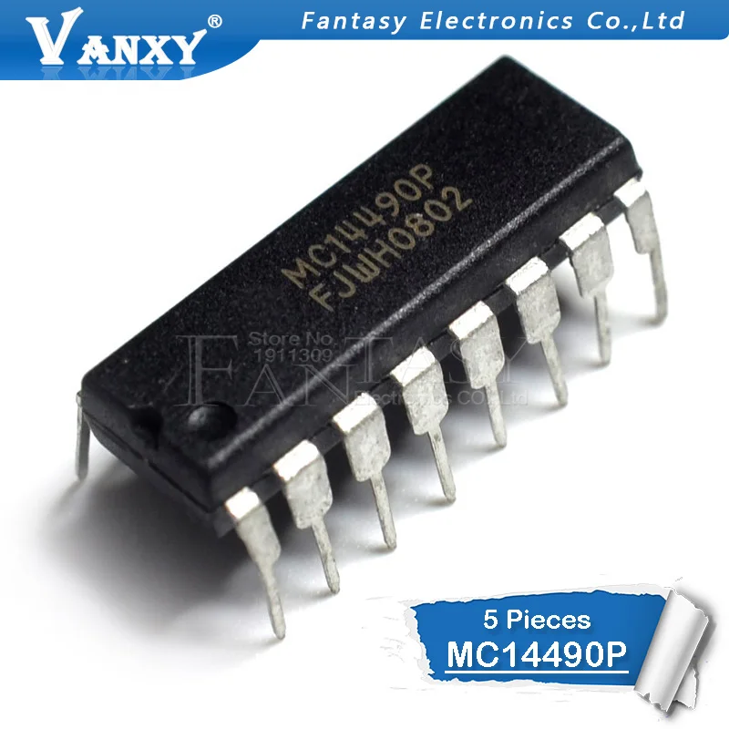 

5pcs MC14490P DIP-16 MC14490 DIP16 MC14490PG DIP logic chip New Original