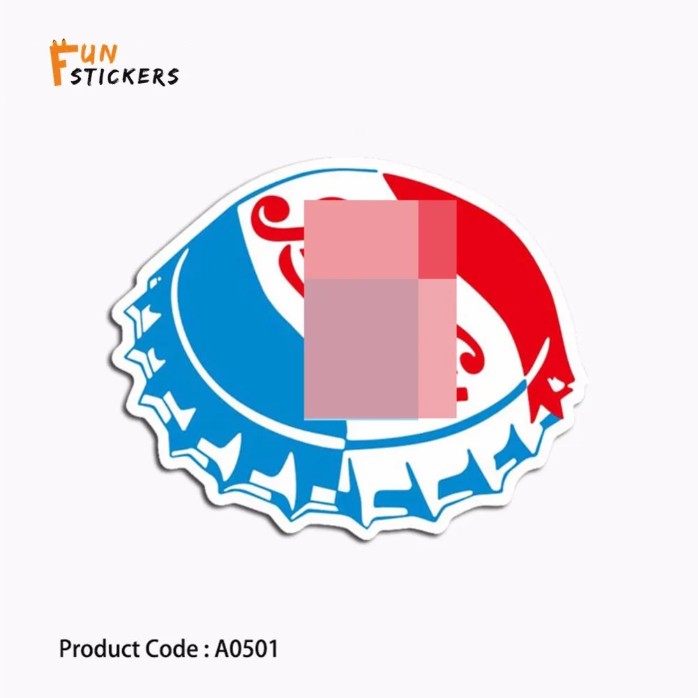 Cola пить пиво крышка мультфильм пункт текст знаком Водонепроницаемый Стикеры