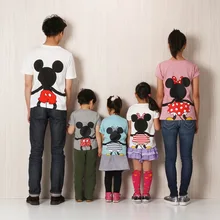 Футболка «Мама и я» летняя одежда для мамы и дочки хлопковый топ с рисунком мышки для мальчиков и девочек, Одинаковая одежда для семьи H0046