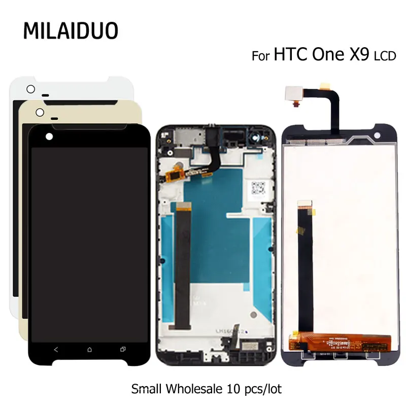 

10 pcs/lot LCD Display For HTC One X9 Touch Screen Digitizer Assembly Replacement Repair Parts with Frame 5.5 inch Original