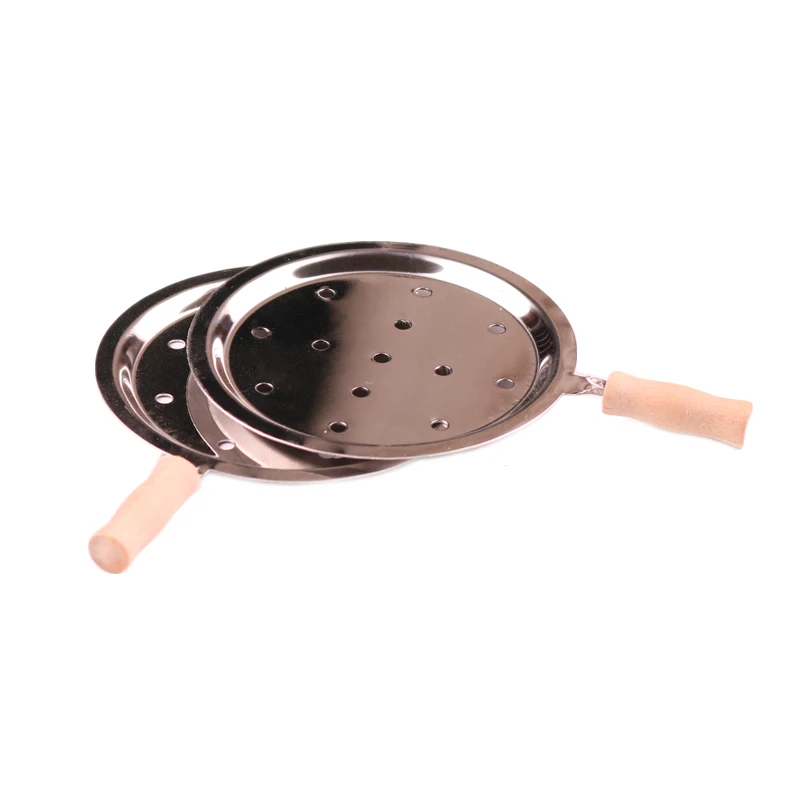 2PCS/Lot NEW Metal Charcoal Screen Holder With Wood Handle for Shisha Ceramic Head Bowl Hookah Narguile Pipe Accessories |